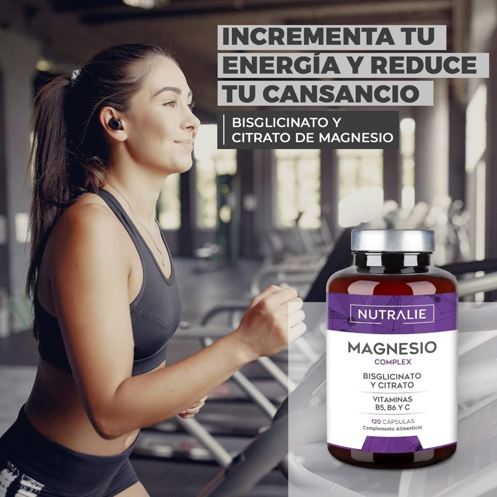 Suplemento Nutralie Magnesio Complex ideal para aumentar la energía y reducir el cansancio físico y mental