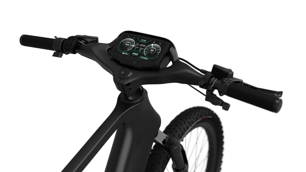 Pantalla digital de la bicicleta eléctrica premium AMG con interfaz de control inteligente y datos de velocidad en tiempo real