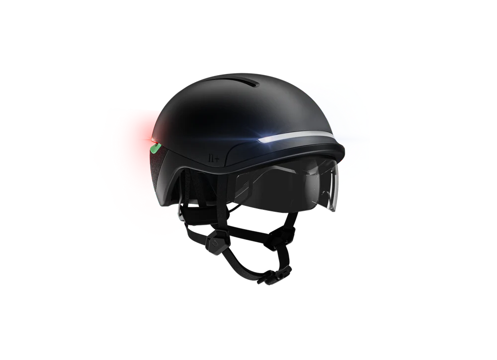 Casco inteligente N+ Bikes compatible , con visera y luz LED integrada