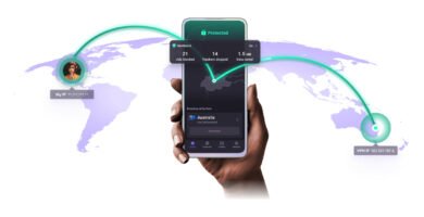 Proton VPN mostrando la interfaz móvil con conexión segura activa, ideal para una navegación privada y sin registros